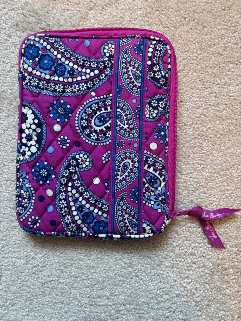 Vera Bradley Quilted Paisley Tech Sleeve